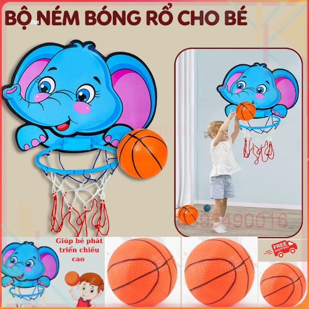 Đồ chơi Trò Chơi Bóng Rổ Cho Bé - Gia Đình treo tường, Giúp bé vận động