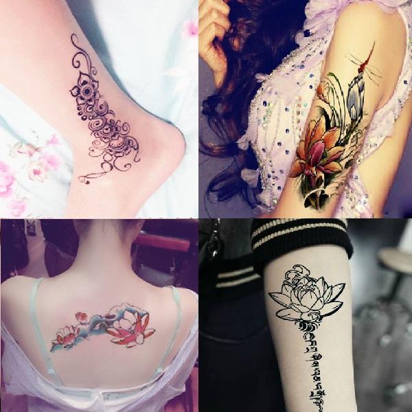 [HCM]COMBO 4 MIẾNG DÁN HÌNH XĂM TO CỰC ĐẸP 15 x 22 CM DÀNH CHO NỮ