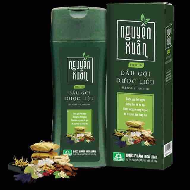 Combo 2 chai Dầu gội Dược liệu Nguyên Xuân xanh 250ml