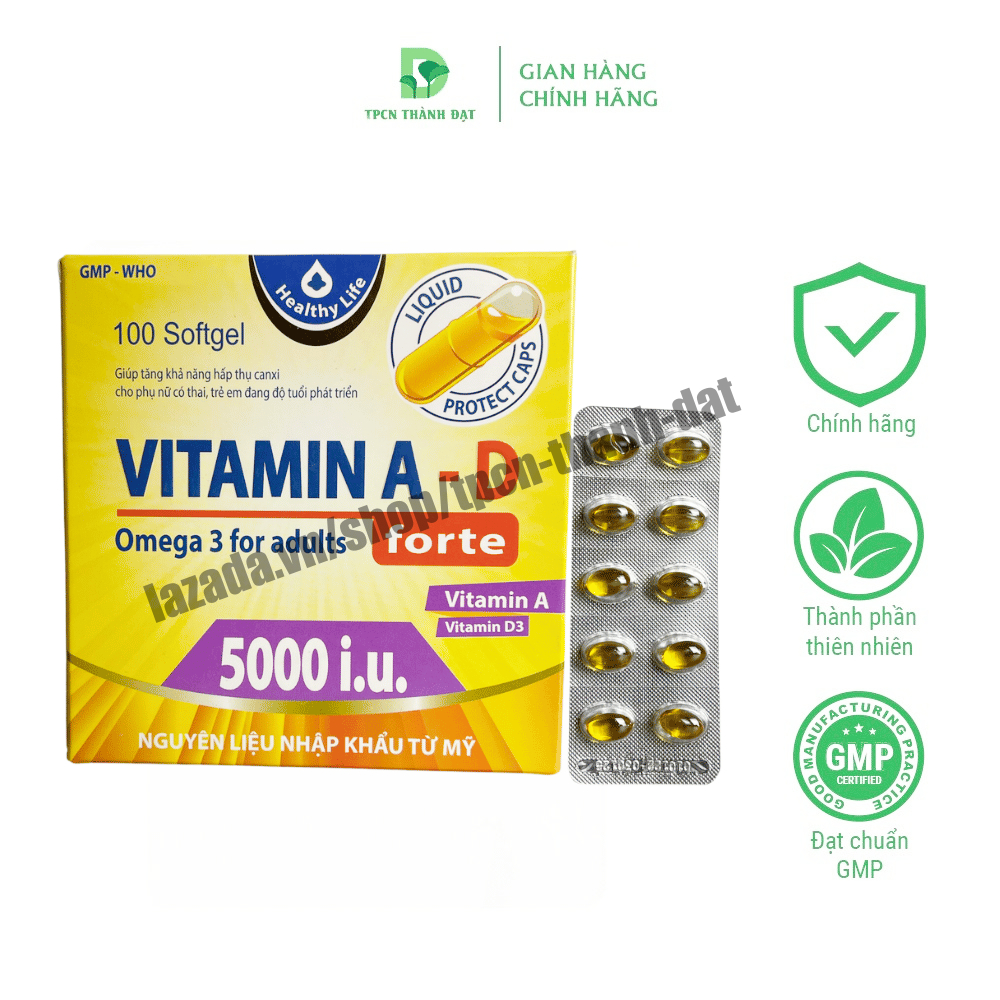 Viên uống bổ sung Vitamin A D Mediphar hỗ trợ tăng cường sức khỏe, giảm còi xương - Hộp 100 viên