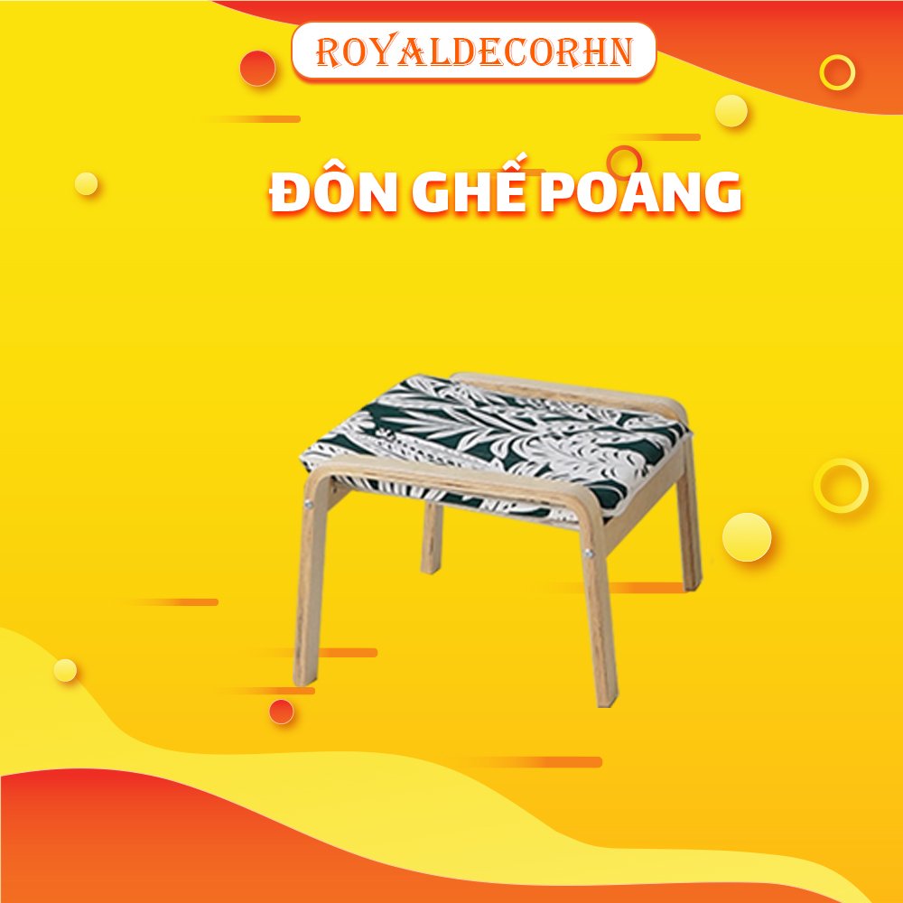 Ghế poang thư giãn bập bênh royaldecorhn, đôn ghế bập bênh thư giãn nghỉ ngơi đọc sách xem tivi - nội thất phòng khách, phòng làm việc
