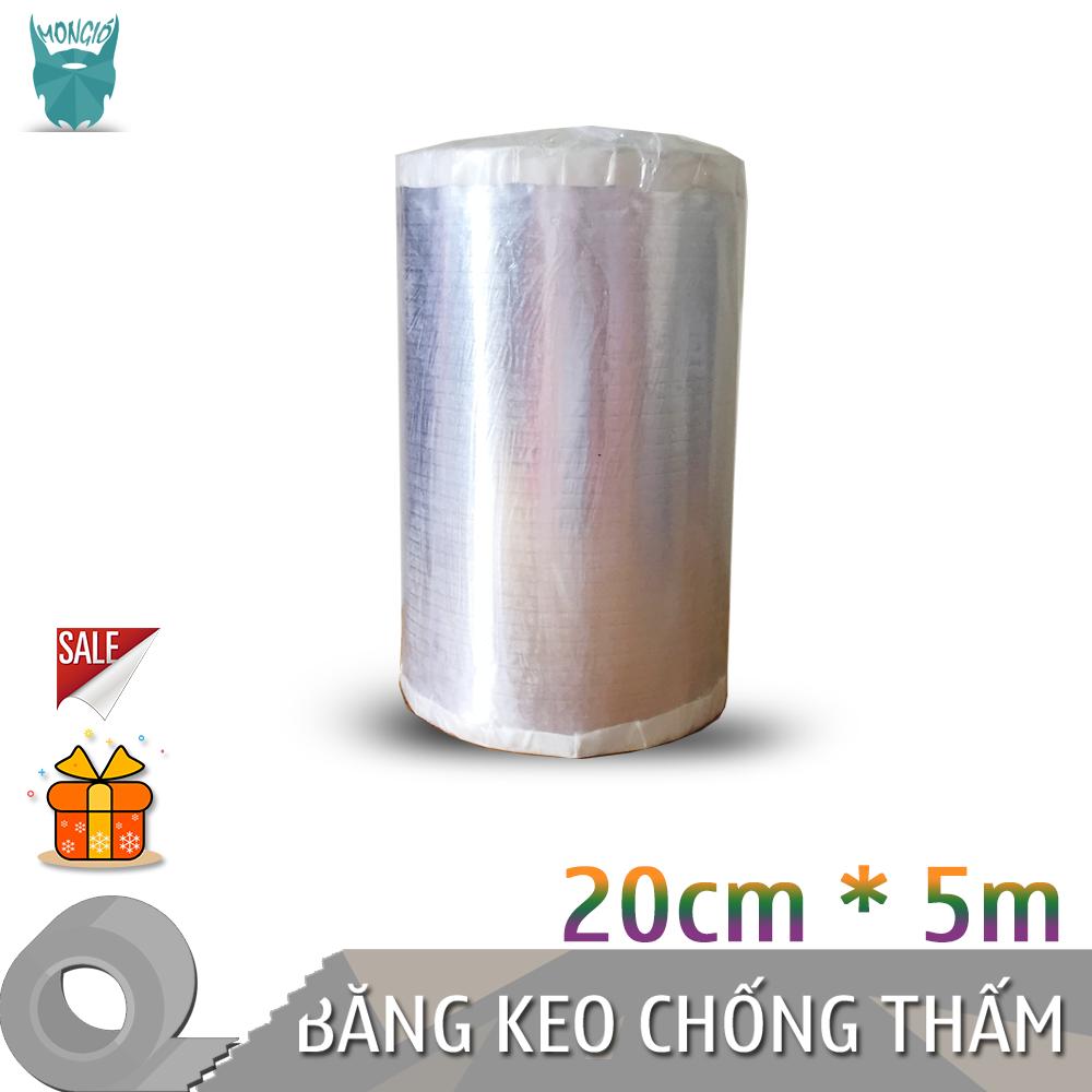 Giảm giá + Quà tặng - Băng keo dán bạt HDPE chống thấm nước, dán mái tôn- 20cm x 5m