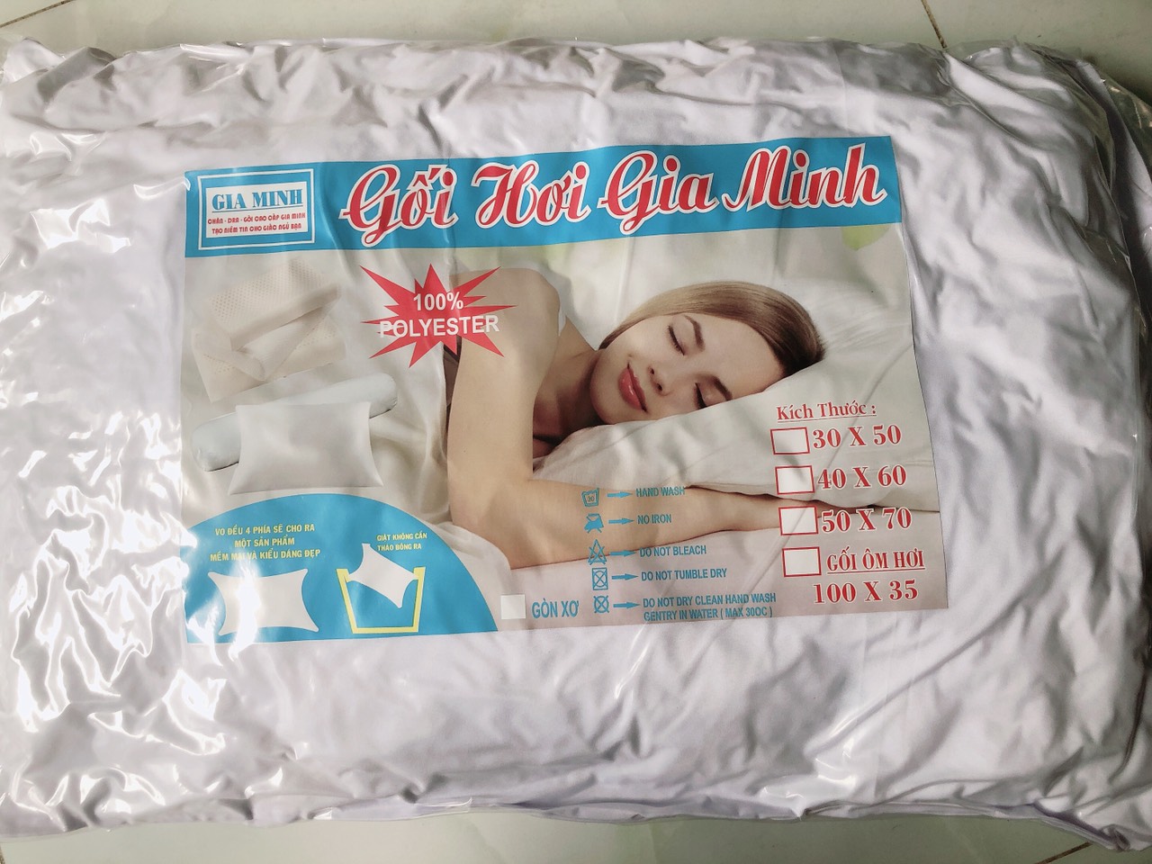 Ruột gối hơi cao cấp 40x60 Gia Minh