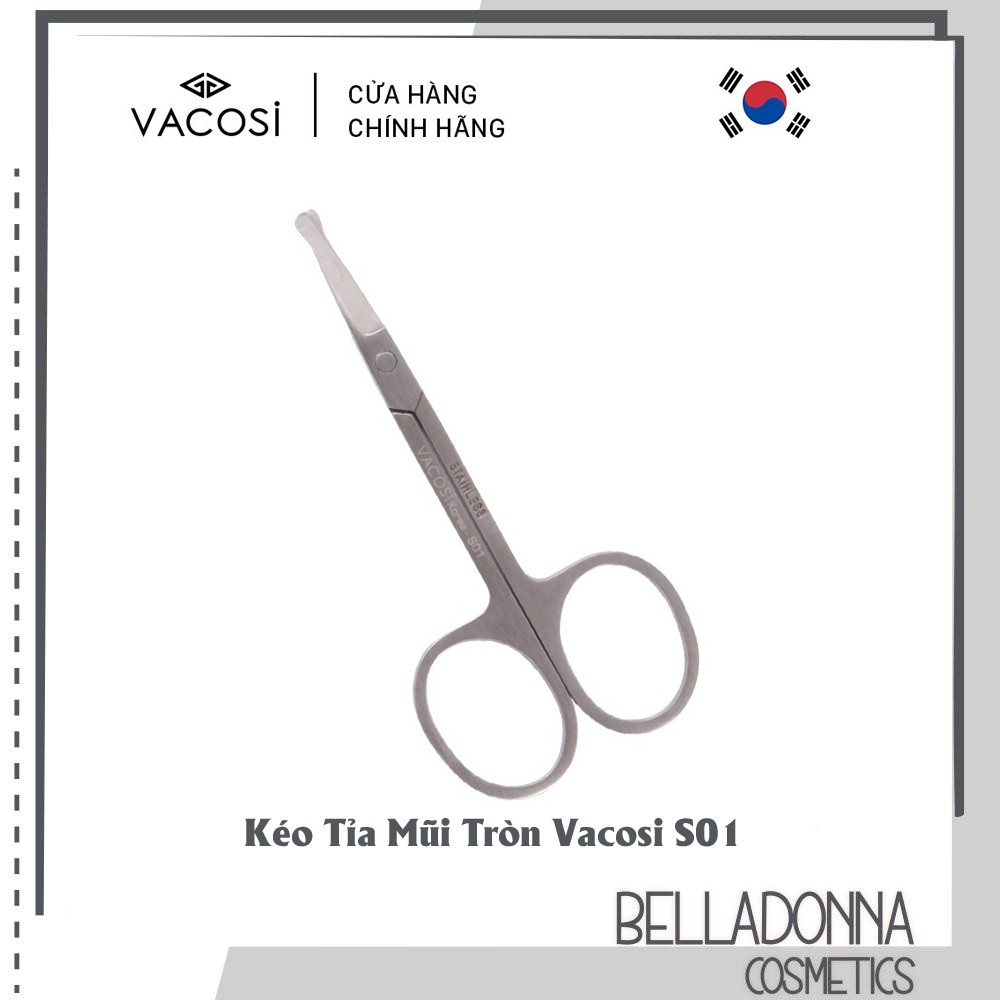 Kéo tỉa mũi tròn vacosi scissors s01
