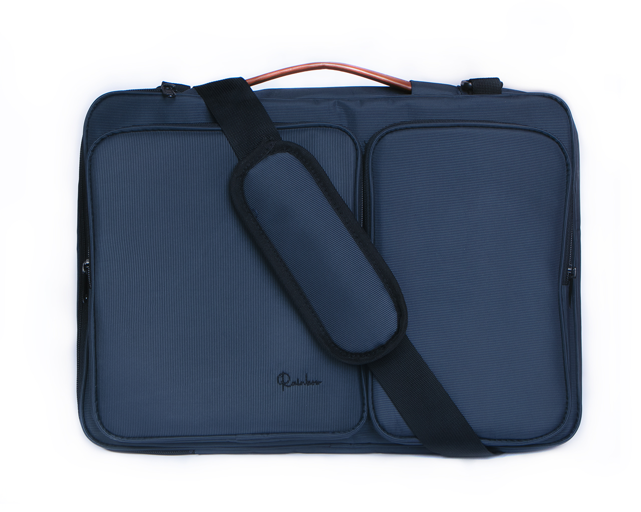 Túi chống sốc Laptop Canvas cao cấp kháng nước Rainbow BG001 màu xanh 14 inch sau cán lớp nhựa PU có chống nước, phù hợp với các dòng laptop từ 14 – 15,6