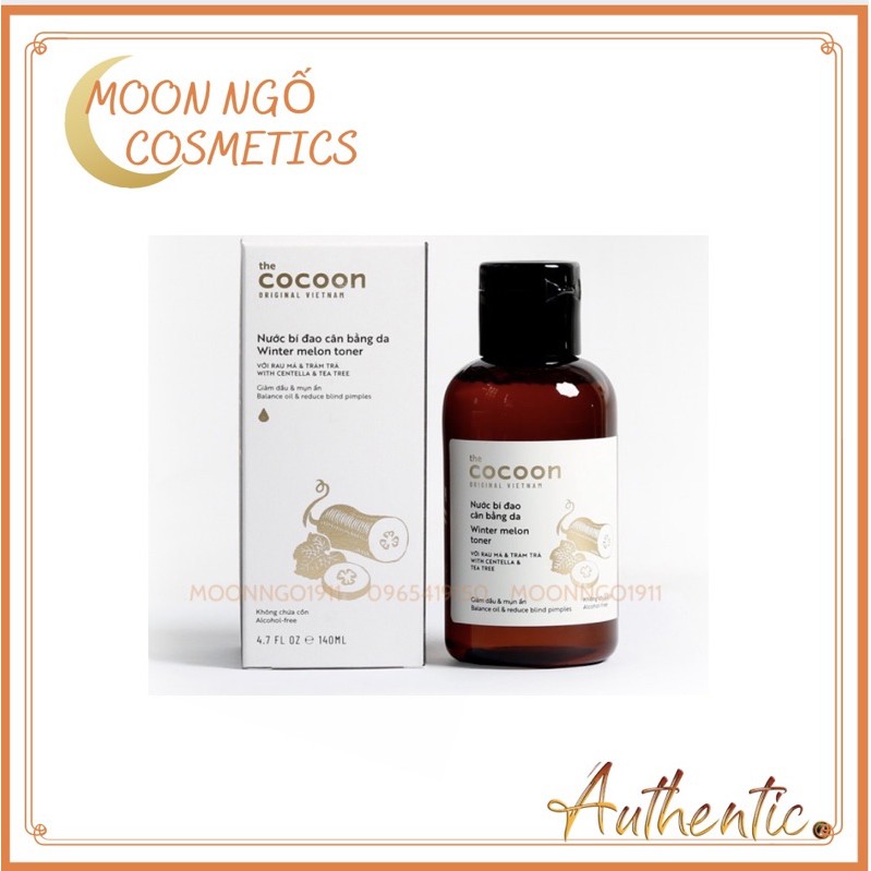 Nước cân bằng da bí đao giảm dầu và mụn cocoon 140ml