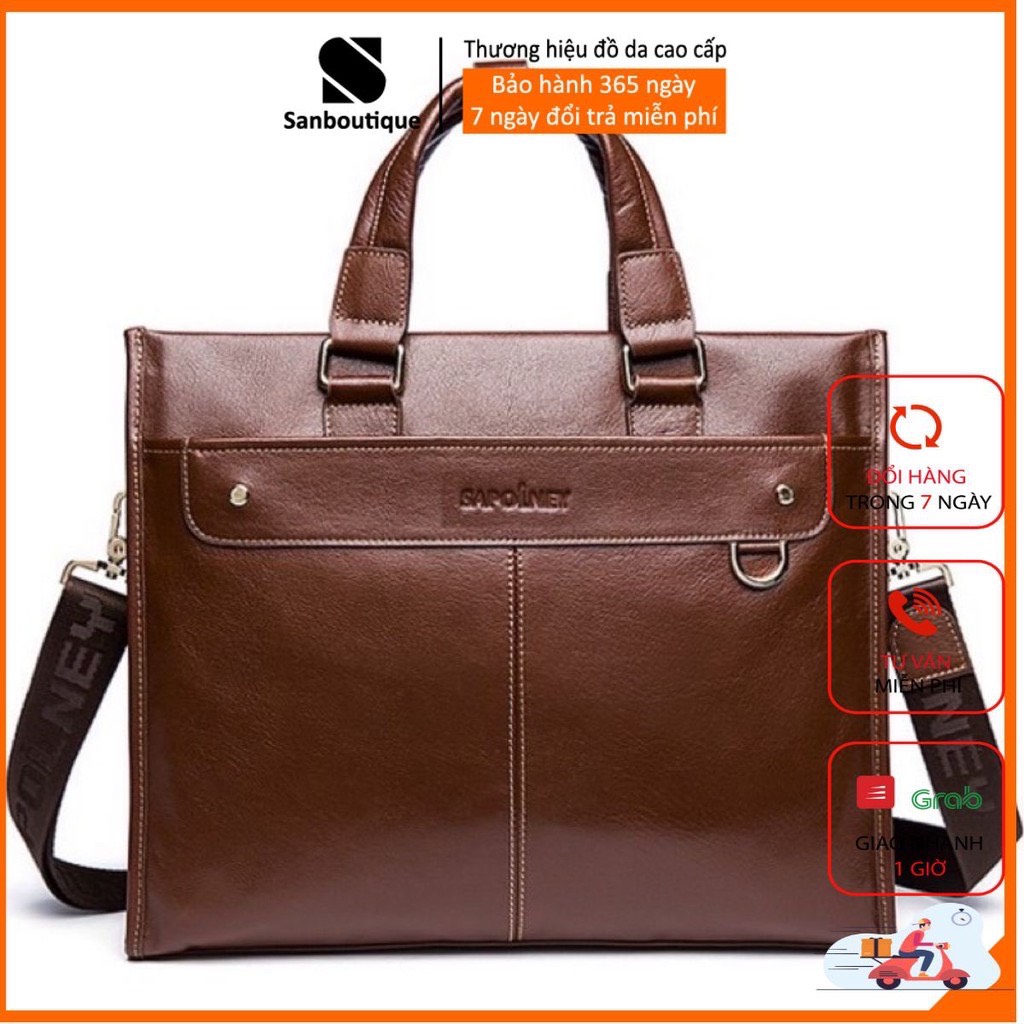 Cặp da sapolney 1116. túi xách da công sở. cặp da laptop công sở.