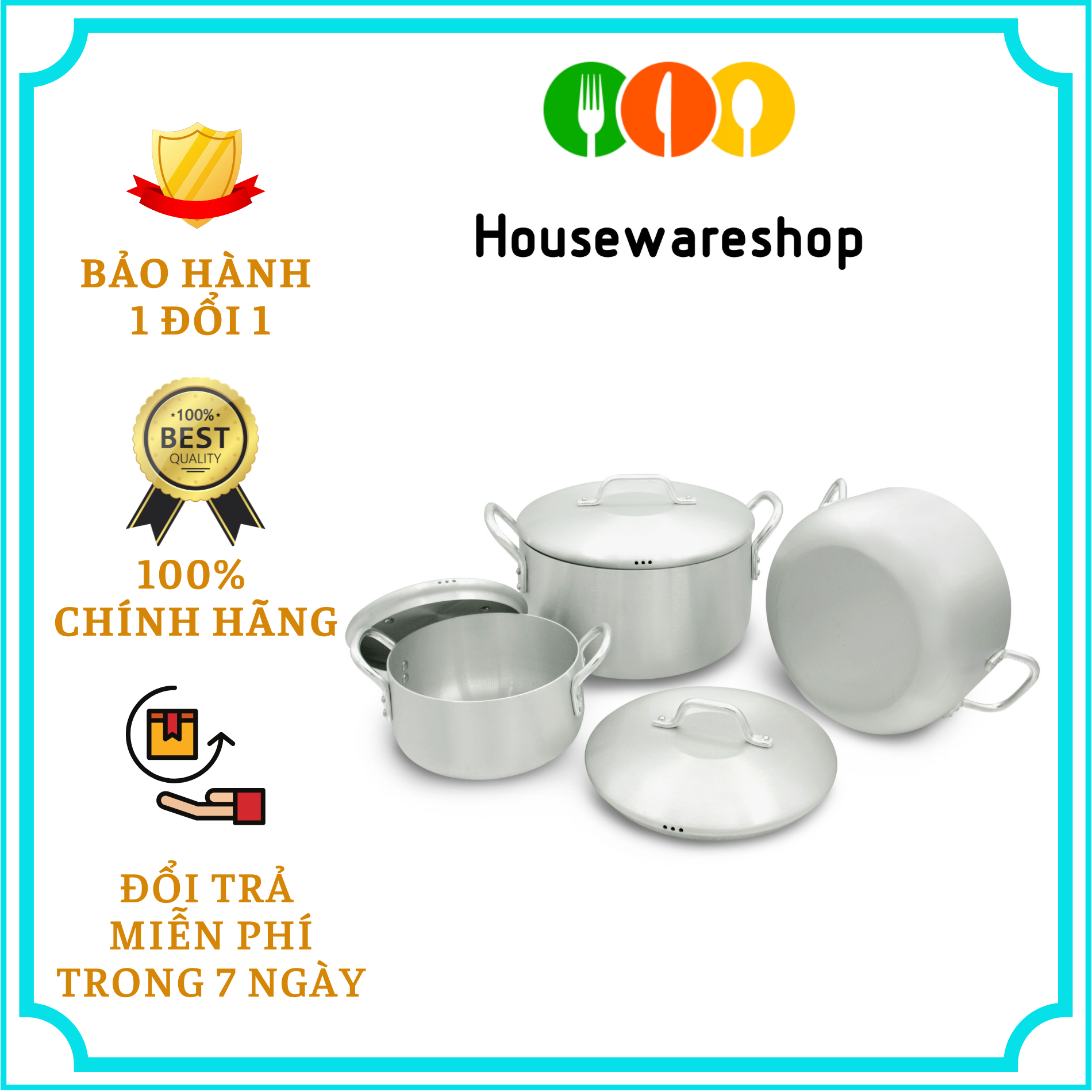 Bộ nồi nhật t3 lớn kim hằng 3 kích thước 18-22-26cm khg0074