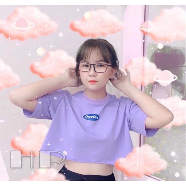 Áo croptop nữ màu tím bao xinh H5