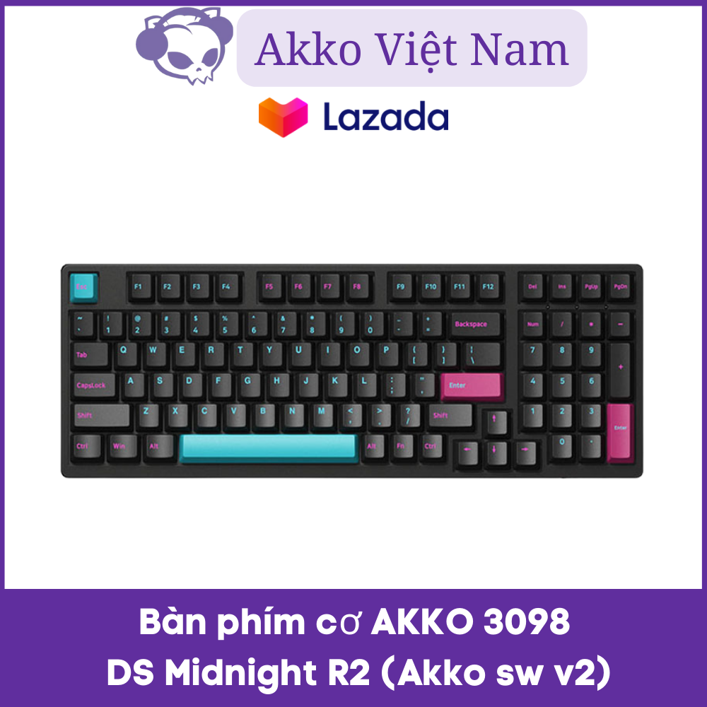 Bàn phím cơ AKKO 3098 DS Midnight R2 (Akko sw v2)