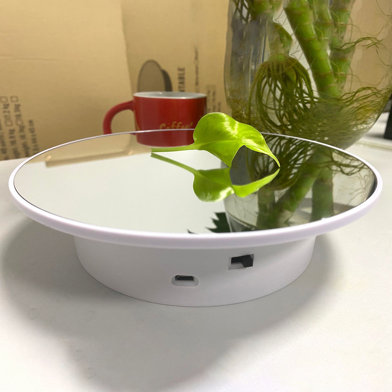 Bàn xoay trưng bày sản phẩm Electric table đường kính 25cm nhiều màu lựa chọn