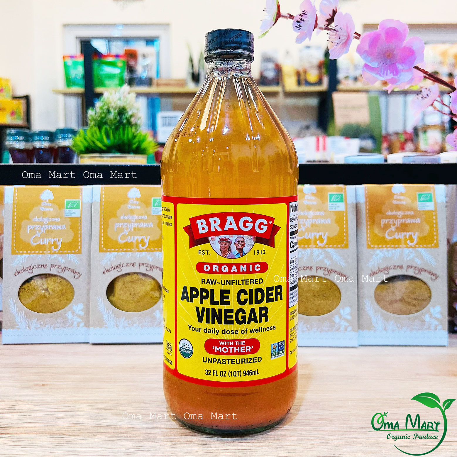 Giấm táo hữu cơ Bragg 946ml - Hàng Mỹ