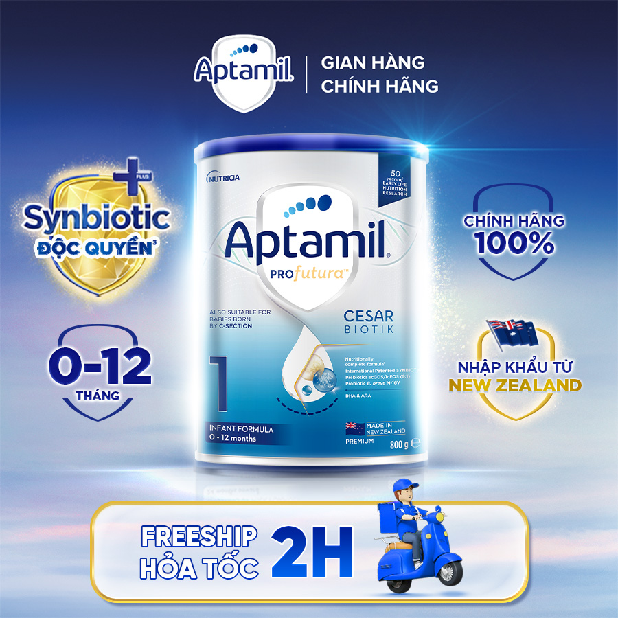 [Hoả tốc - 0Đ] Sữa bột Aptamil Profutura Cesarbiotik New Zealand số 1, 2  - Synbiotic độc quyền
