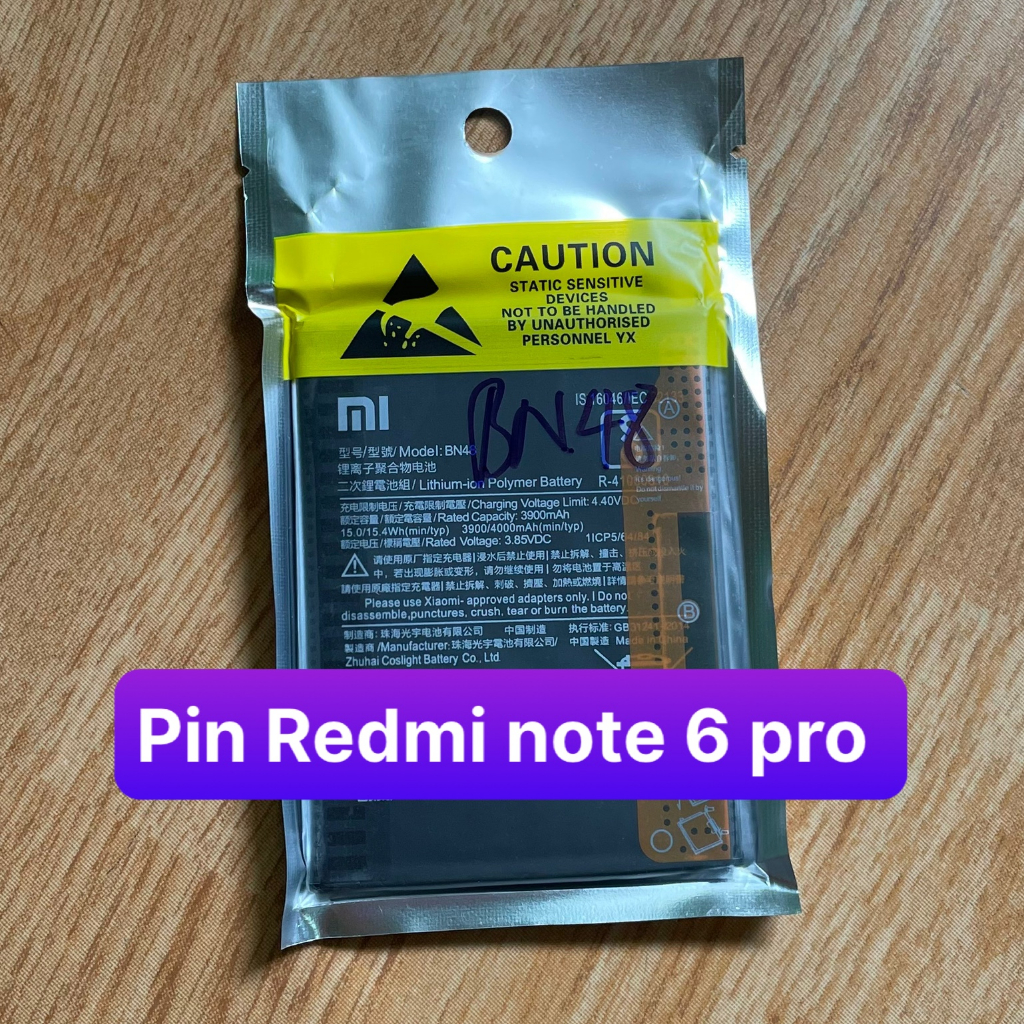 Pin điện thoại cho xiaomi redmi note 6 pro 3900/4000mah