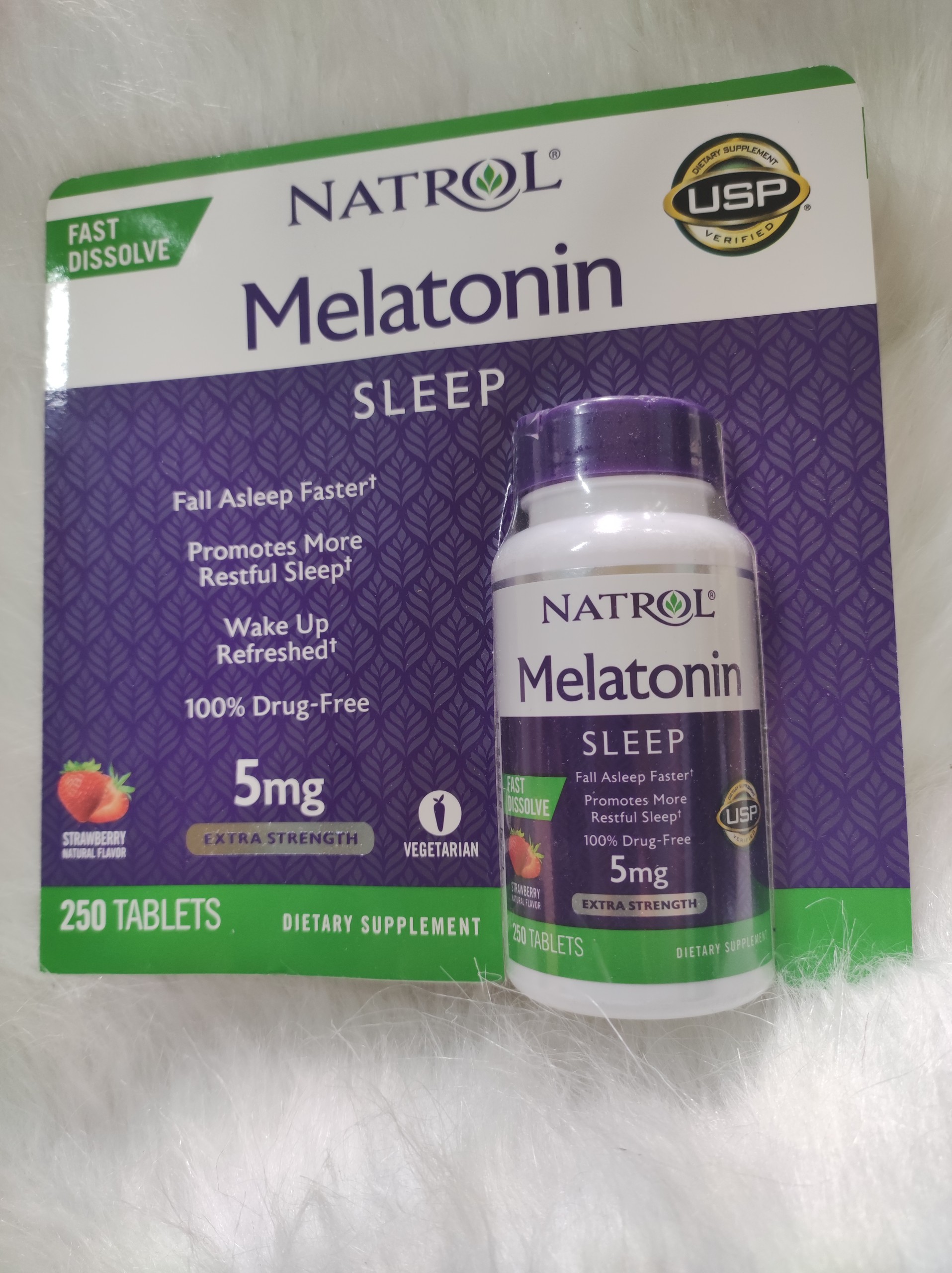 T3/2023 viên ngậm ngủ ngon natrol melatonin sleep 5mg 250v