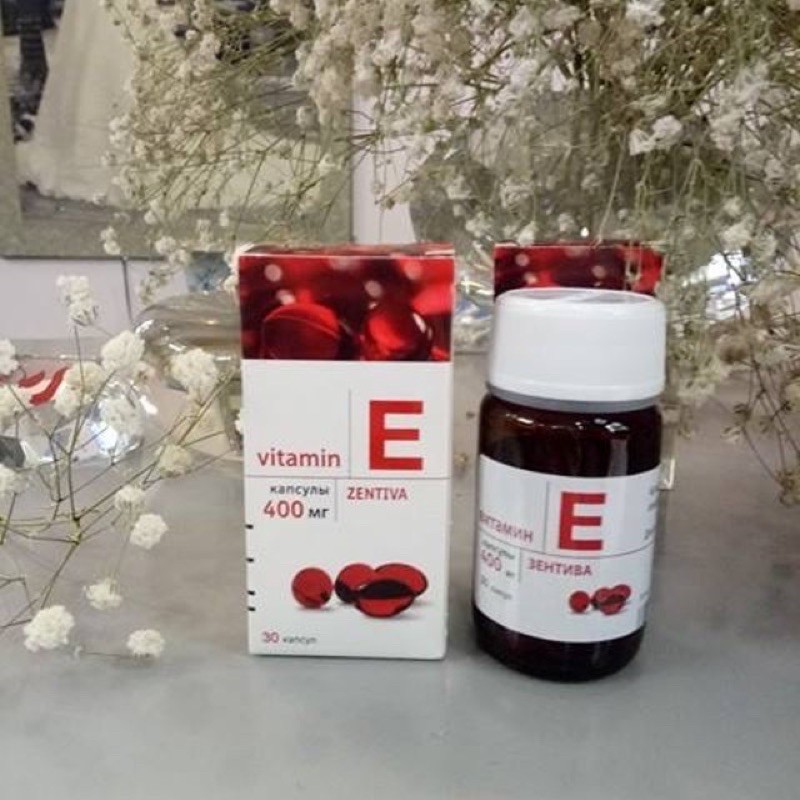 Viên Uống Vitamin E Đỏ 400Mg Zentiva- Hàng Chuẩn Nga