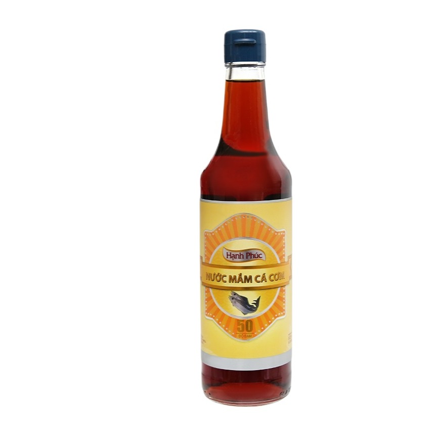 ( KÈM THÙNG XỐP)Nước mắm Hạnh Phúc 50 độ đạm Chai 500ml - Nước mắm cá cơm từ Phú Quốc