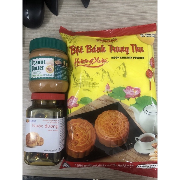 Combo vỏ bánh nướng:gồm bột trộn sẵn mikko+ nước đường bánh nướng + bơ đậu phộng - 156marthcm