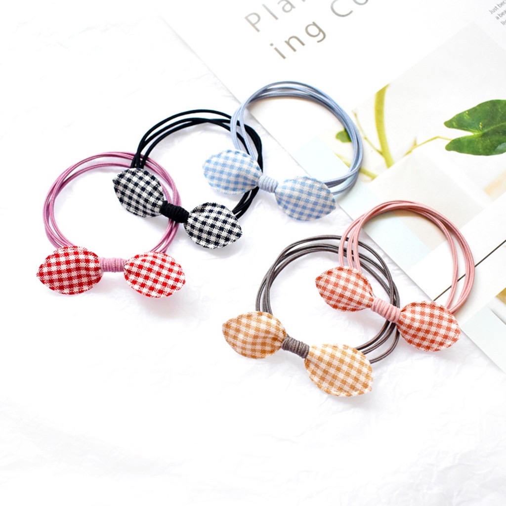 Dây buột tóc tai thỏ , dây cột tóc nữ set 5 dây thoi trang nale dễ thương - hcm
