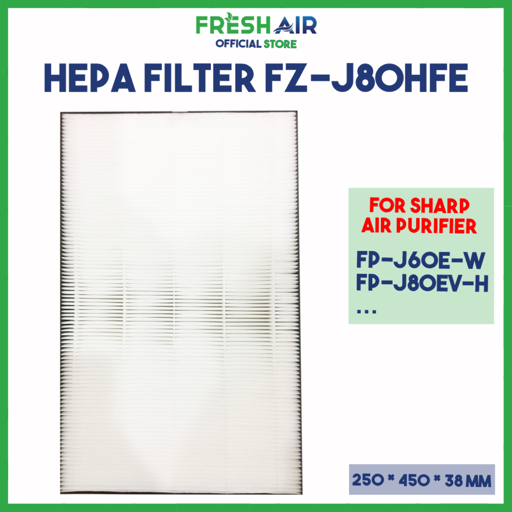 FZ-J80HFE | Màng lọc HEPA máy lọc không khí Sharp FP-J60E-W Và FP-J80EV-H