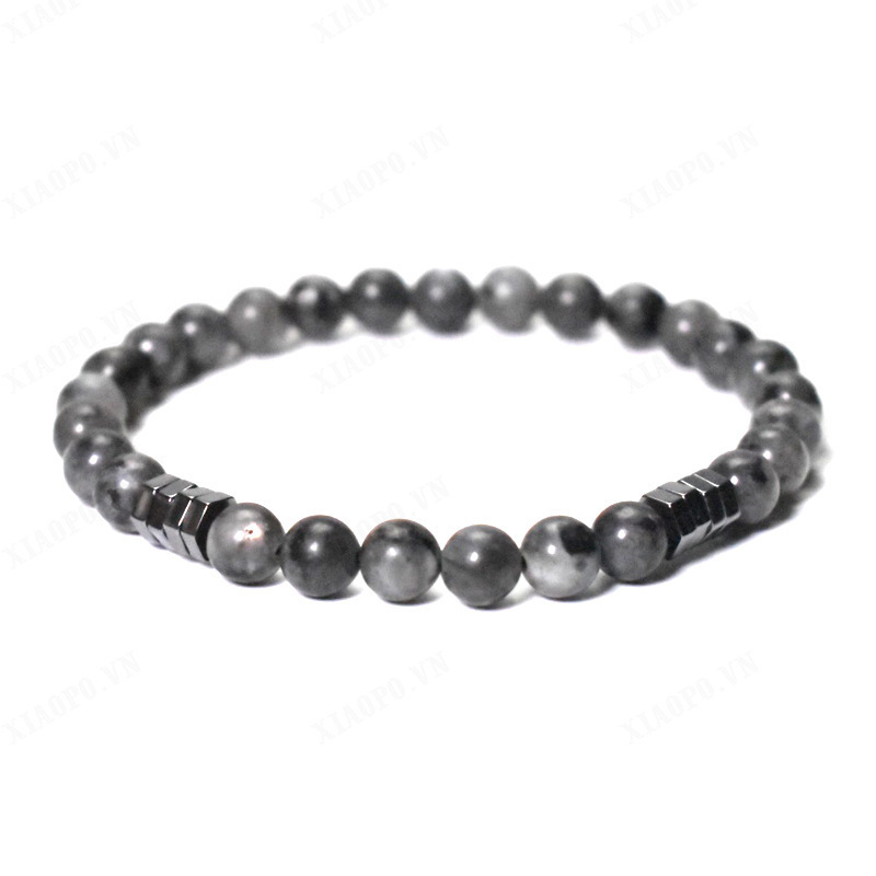 Stylish Men's Bracelet 6mm Natural Agate Tiger Stone Geometric Beads Set