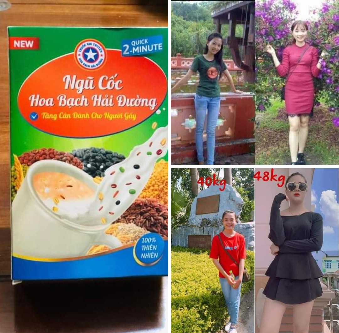 Combo 2 Hộp Bột Ngũ Cốc Tăng Cân Hoa Bạch Hải Đường