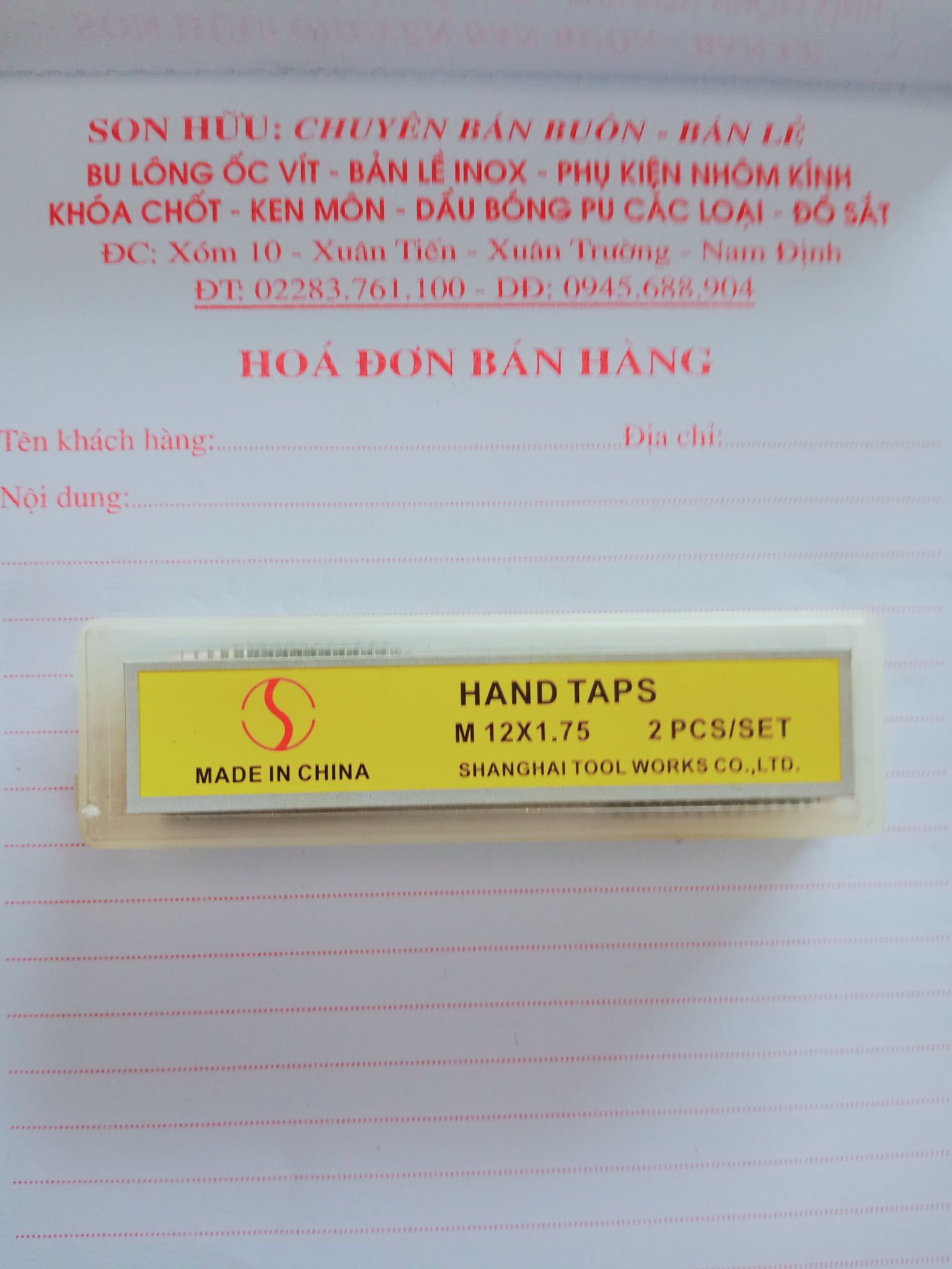 Taro tạo ren , mũi tạo ren 12 x 1.75 chất lượng giá rẻ