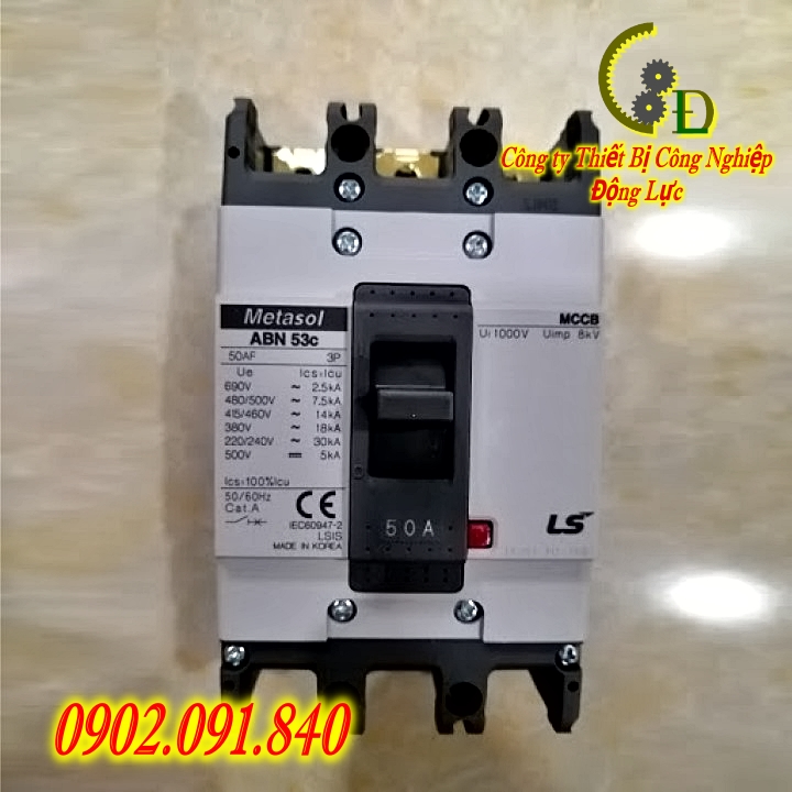 Aptomat 3 pha 15A/ 20A /30A/ 40A/ 50A ABN53c. Attomat LS NHẬP KHẨU. CB. Cầu giao điện tự động