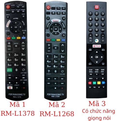 Điều khiển, remote Tivi Panasonic nhiều mẫu mã có loại thường, có loại chức năng giọng nói