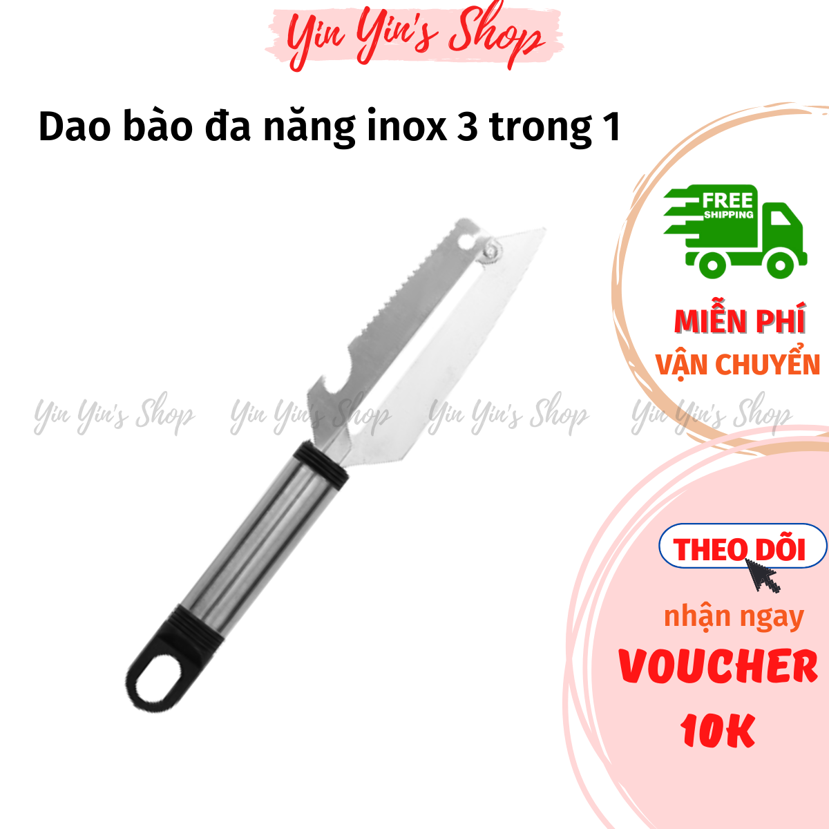 Dao Bào Đa Năng Inox 3 Trong 1