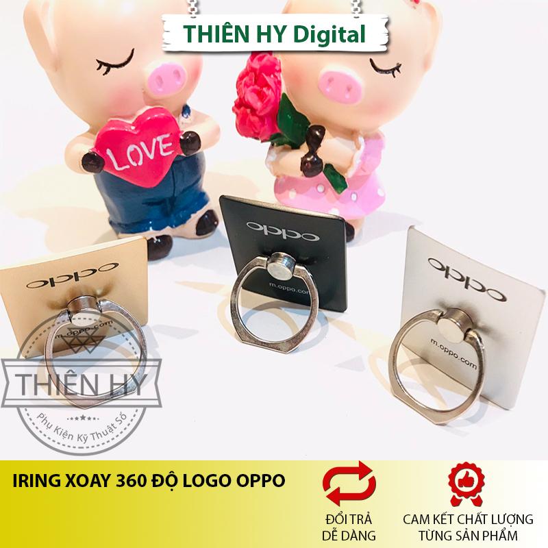 Giá đỡ nhẫn iring xoay 360 độ in logo iphone/oppo
