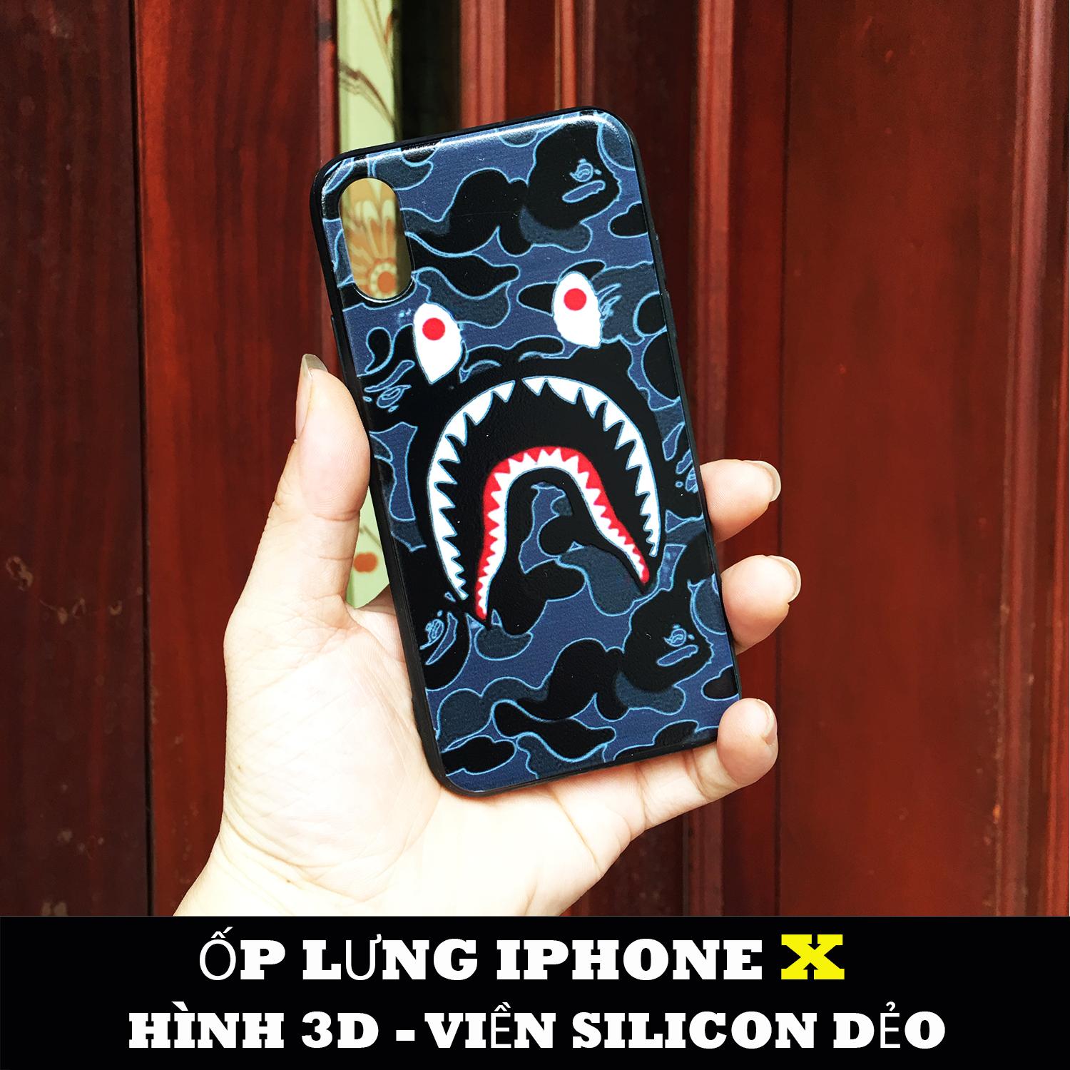 Ốp lưng hình bape 3d cho máy iphone x