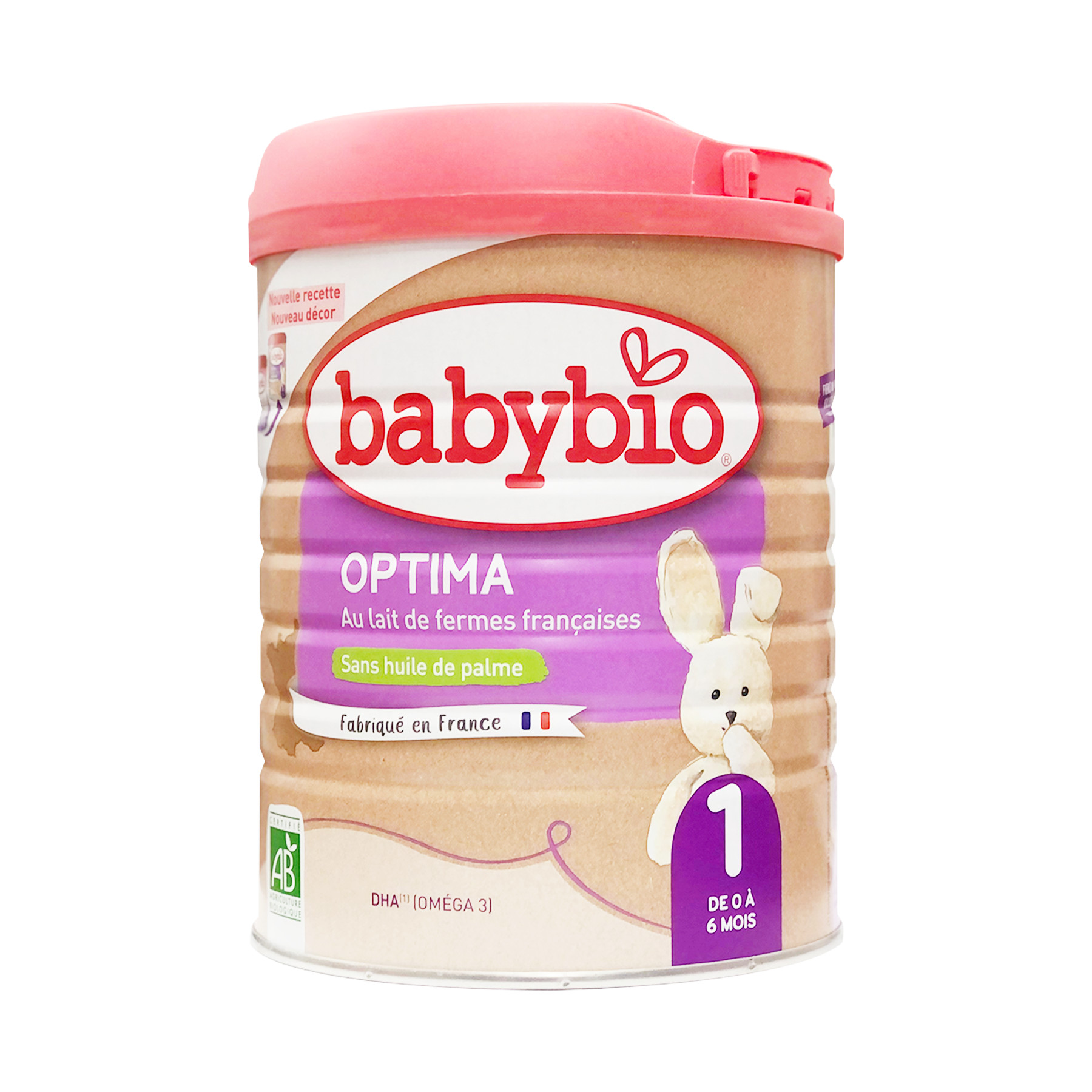 Sữa bò hữu cơ Babybio số 1 dòng Optima bổ sung lợi khuẩn 800g (0 - 6 tháng)