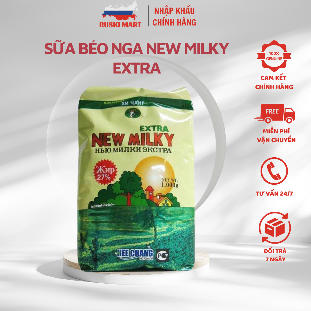 Sữa Béo Nga New Extra Milky Gói 1Kg Date mới - Sữa béo cho người gầy