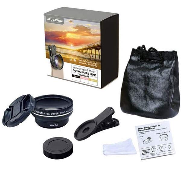 Lens chụp hình góc rộng và macro 2 in 1 Apexel APL-0.45WM