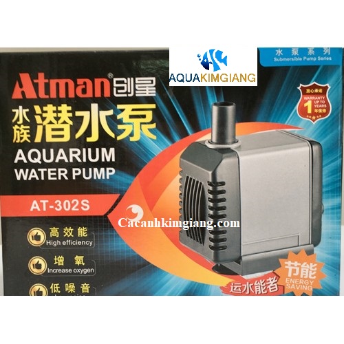 Bơm atman at-302s- bơm atman 302s- bơm chìm bể cá 450l/h - bơm lọc bể cá tốt