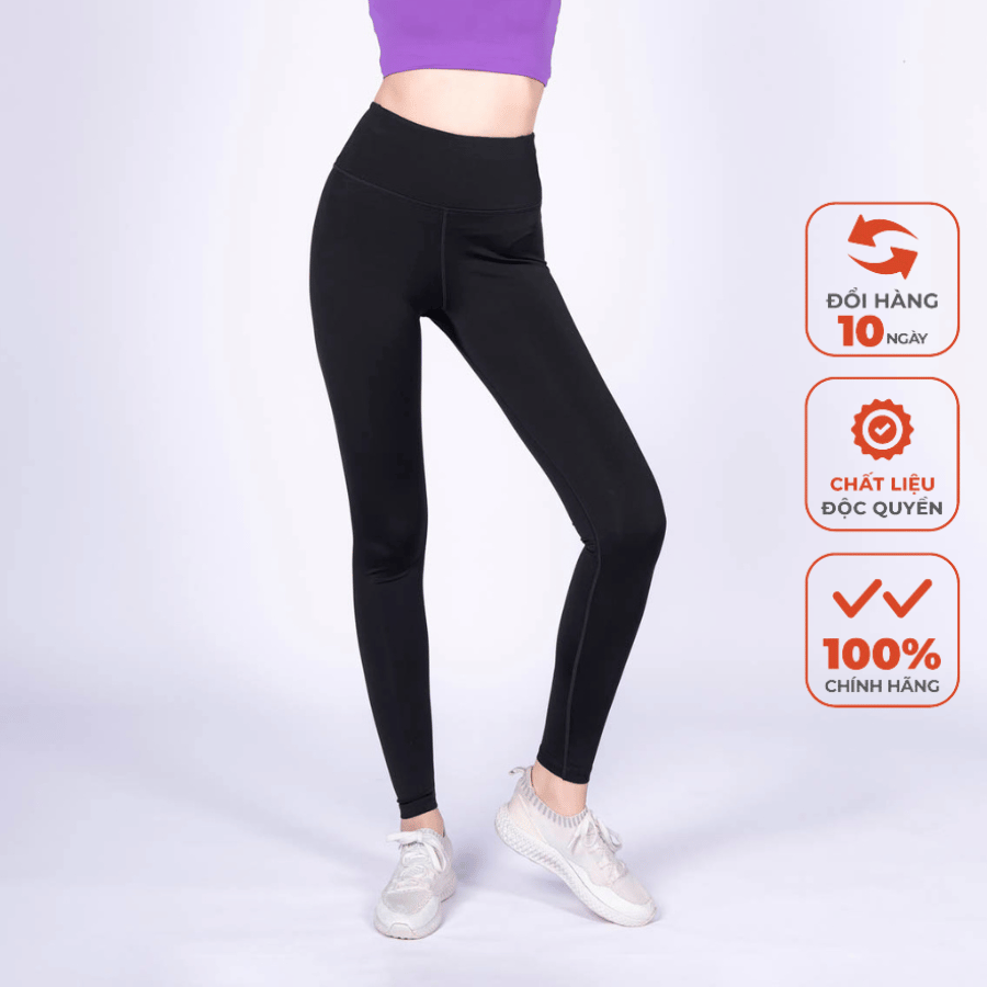 Quần Legging Livan Yowin Tập Gym Yoga Cạp Cao Tôn Dáng Co Giãn Thoáng Khí