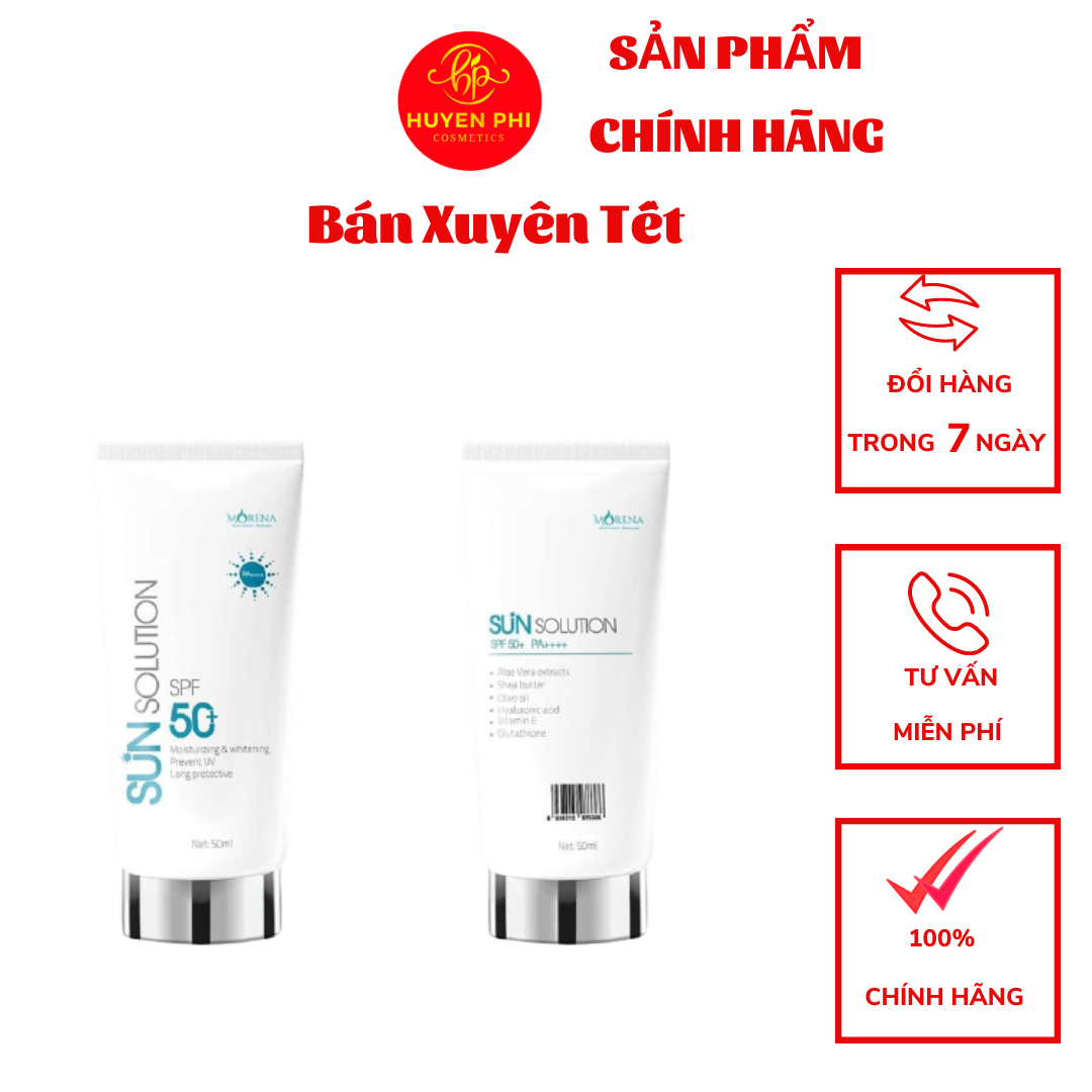 [HCM]Kem Chống Nắng Morena (NEW) Huyền Phi SPF50+ PA+++ Không Khô Da Không Đổ Dầu Không Bết Dín Kem Thẩm Thấu Nhanh