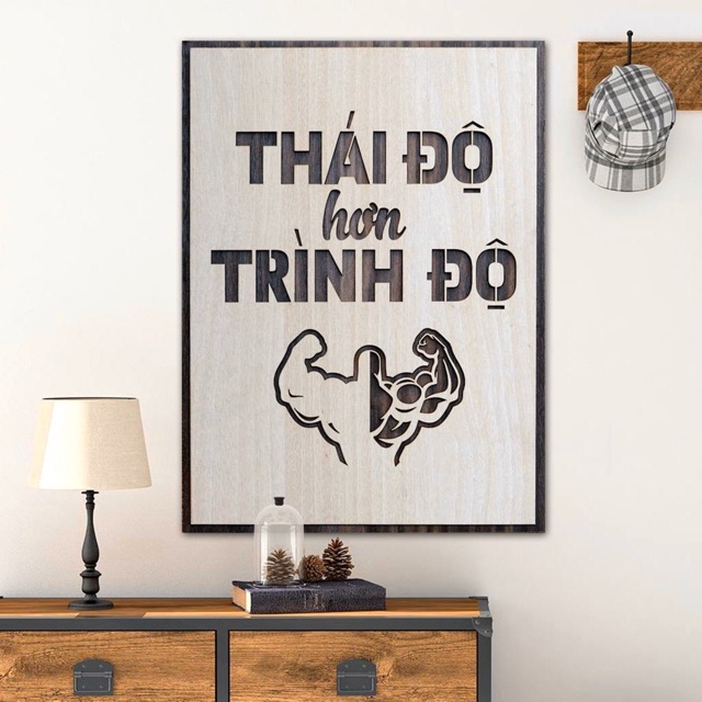 Tranh gỗ văn phòng - Thái độ hơn trình độ . Xưởng tranh Habu