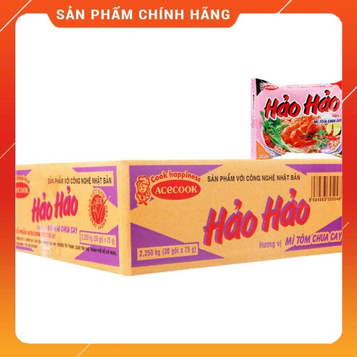 Thùng mì hảo hảo chua cay 30 gói