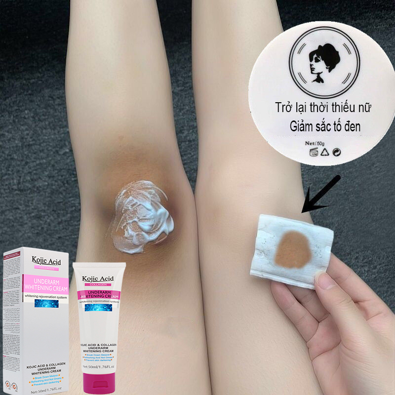 Kem dưỡng trắng da vùng nách và đầu gối 60g, làm trắng nhanh và hiệu quả, công thức làm trắng dưỡng ẩm đặc biệt. Kem dưỡng trắng da toàn thân, dùng cho vùng da tối màu .