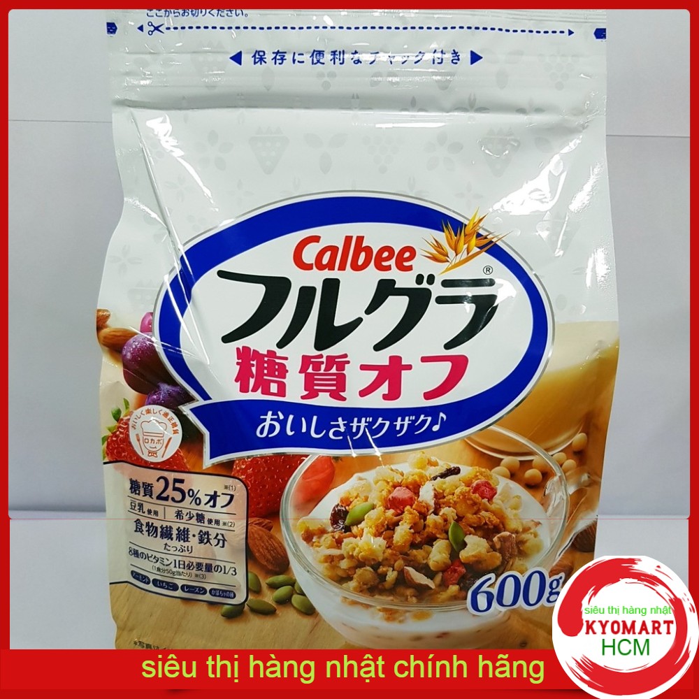 Ngũ cốc trái cây Calbee Nhật Bản- Màu Trắng 600g