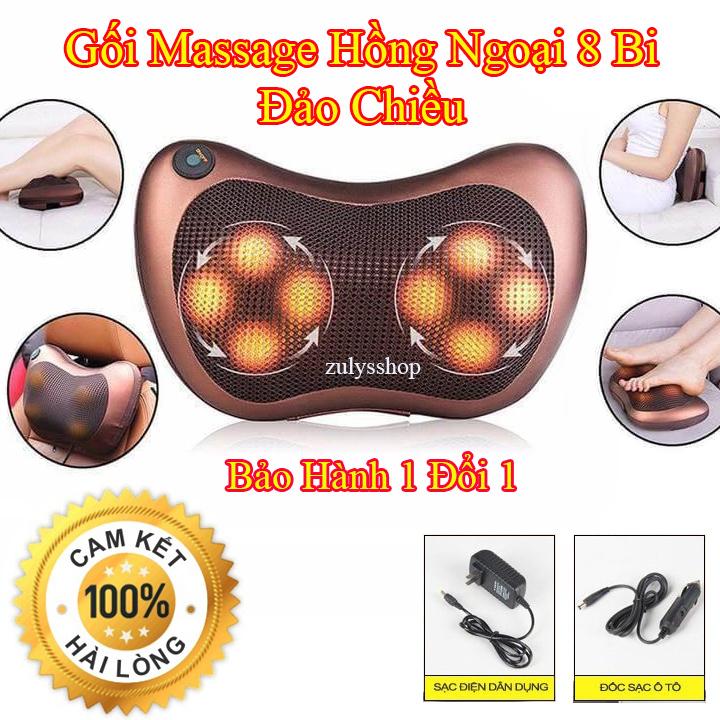 [HOT]Gối Massage 8 Bi, Máy Massage Hồng Ngoại 8 Bi Loại Tốt , Gối Massage 8 Bi Nhập Khẩu. Mát xa các cơ huyệt, xoa bóp chống nhức mỏi, Nhanh chóng giảm căng thẳng , stress .Giá cực sốc!