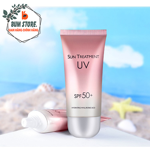 Kem chống nắng nâng tone Sun Treatment UV SPF50+, Kem chống nắng kiềm dầu dưỡng da cấp ẩm mịn trắng hồng 60ml - BUM STORE