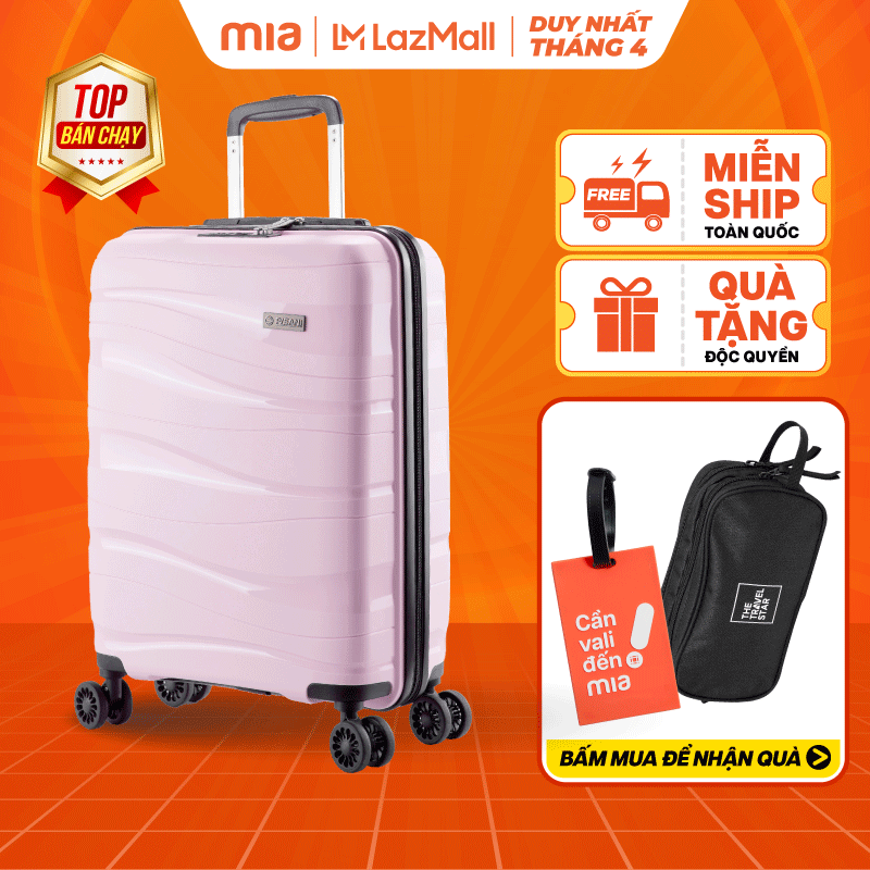 [Best seller] Vali Kéo MIAvn Pisani LANI - Size 20/24/28, Nhựa PP Dẻo Siêu Bền Hạn Chế Bể Vỡ, Khoá TSA, Bảo Hành Trọn Đời