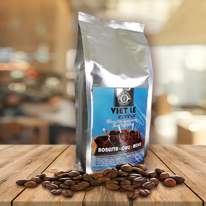 1kg Robusta-Culi-Moka cà phê nguyên chất Viet Le Coffee Premium 2 gói 500g - Robusta - Culi - Moka