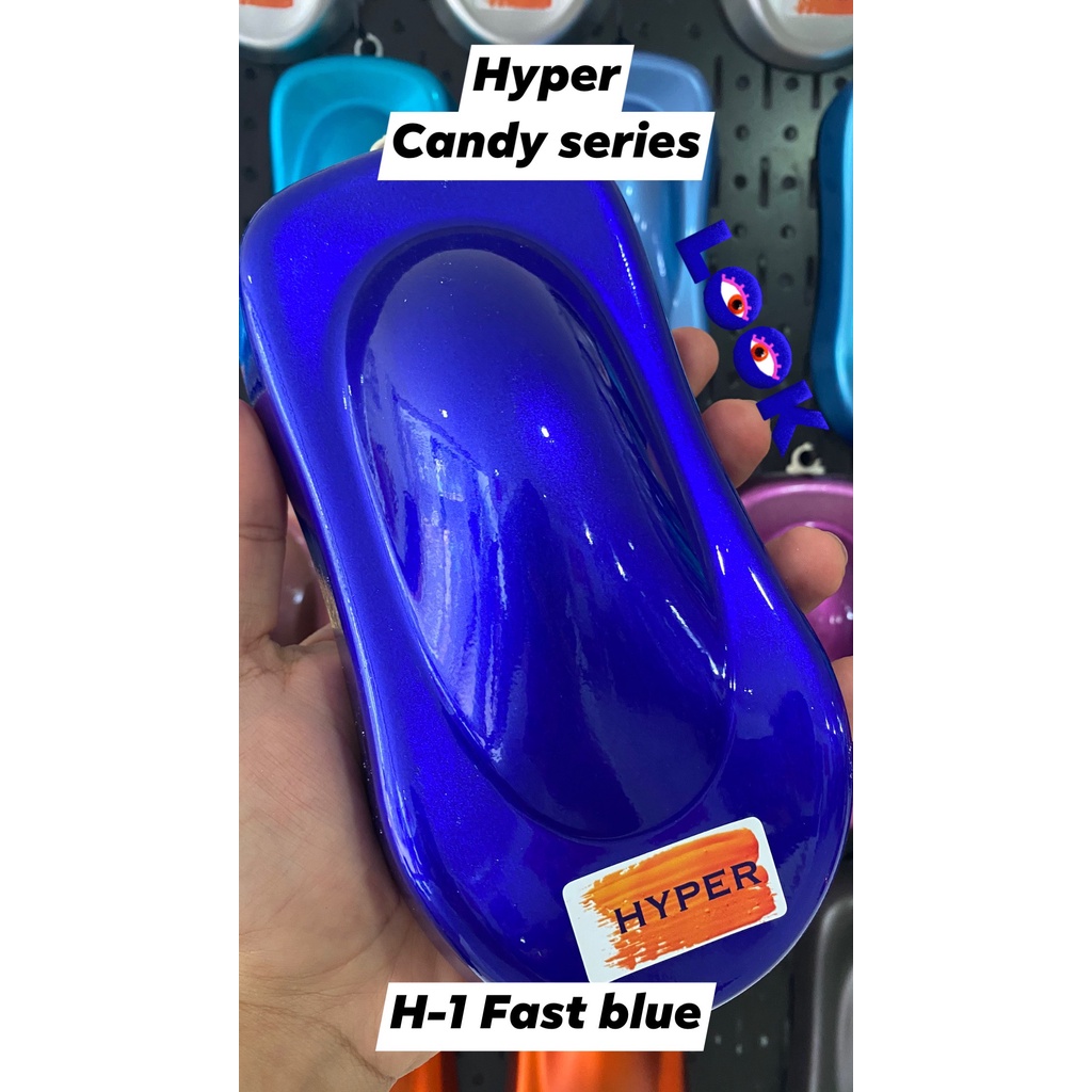 Nước sơn xe máy pha sẵn - Màu xanh dương candy ánh tím candy - H-1