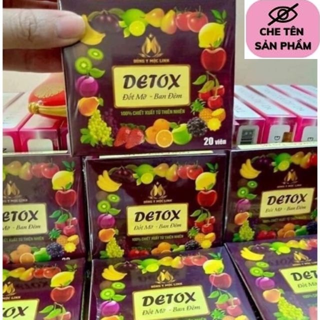 1 hộp detox giảm eo đông y mộc linh 15 viên