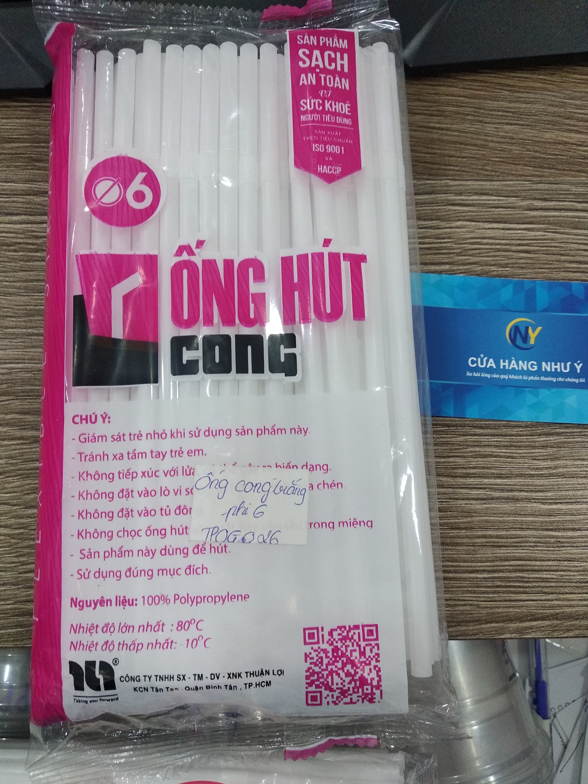 Set 5 gói ống cong trắng phi 6