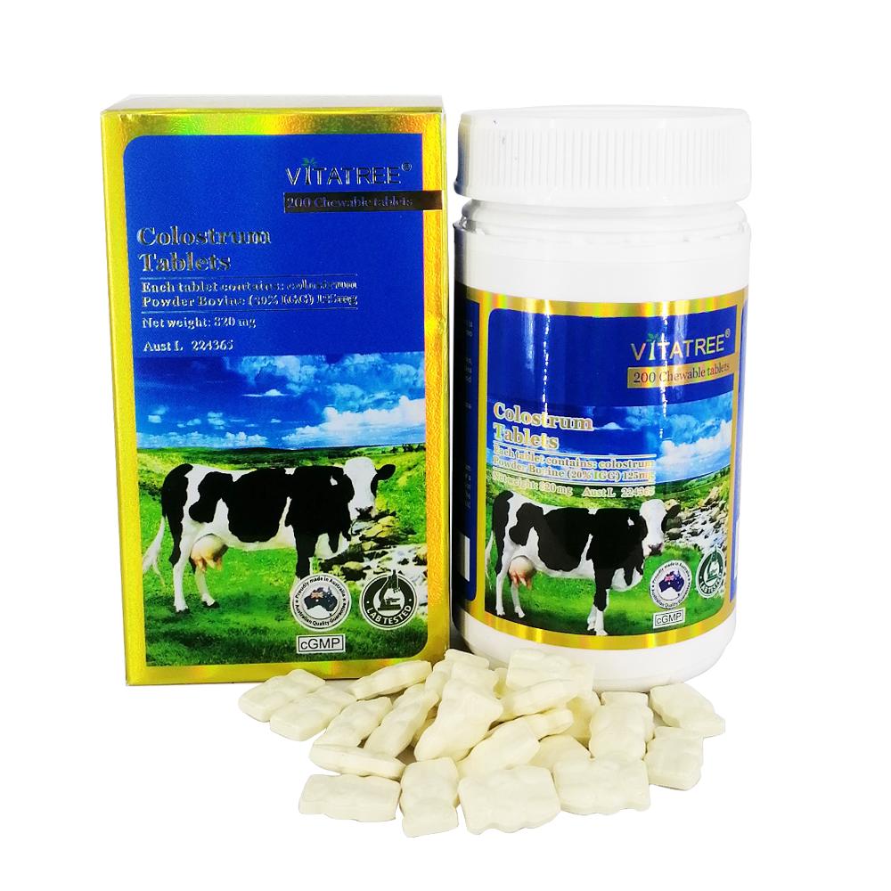 [HCM]VITATREE - Viên Nhai Sữa Bò Non Tăng Cường Miễn Dịch Colostrum Tablets - 200 Viên DATE 2024